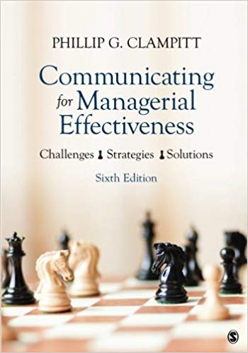 Communicating For Managerial Effectiveness by Phillip G. Glampitt