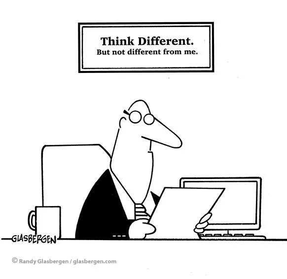 think different cartoon