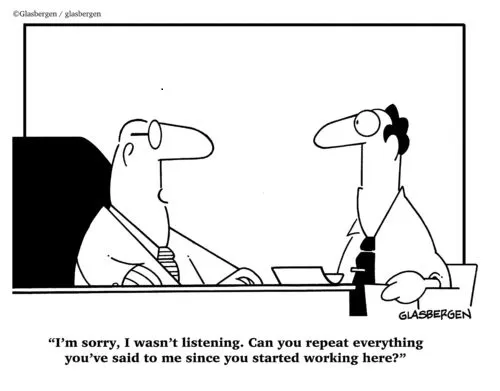 listening cartoon